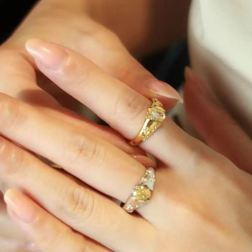 Citrine Sun Ring in Yellow Gold Anna Zuckerman