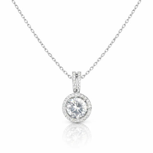 2 Carat Everyday Halo Necklace Anna Zuckerman