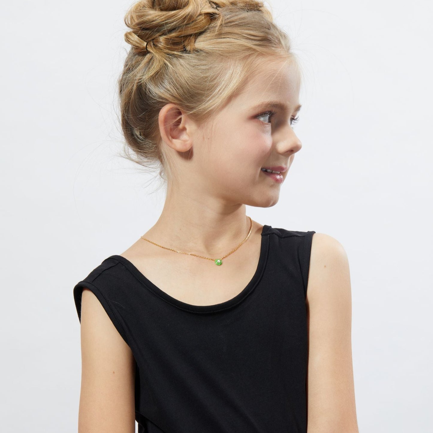 Petit Cupcake Necklace in Green