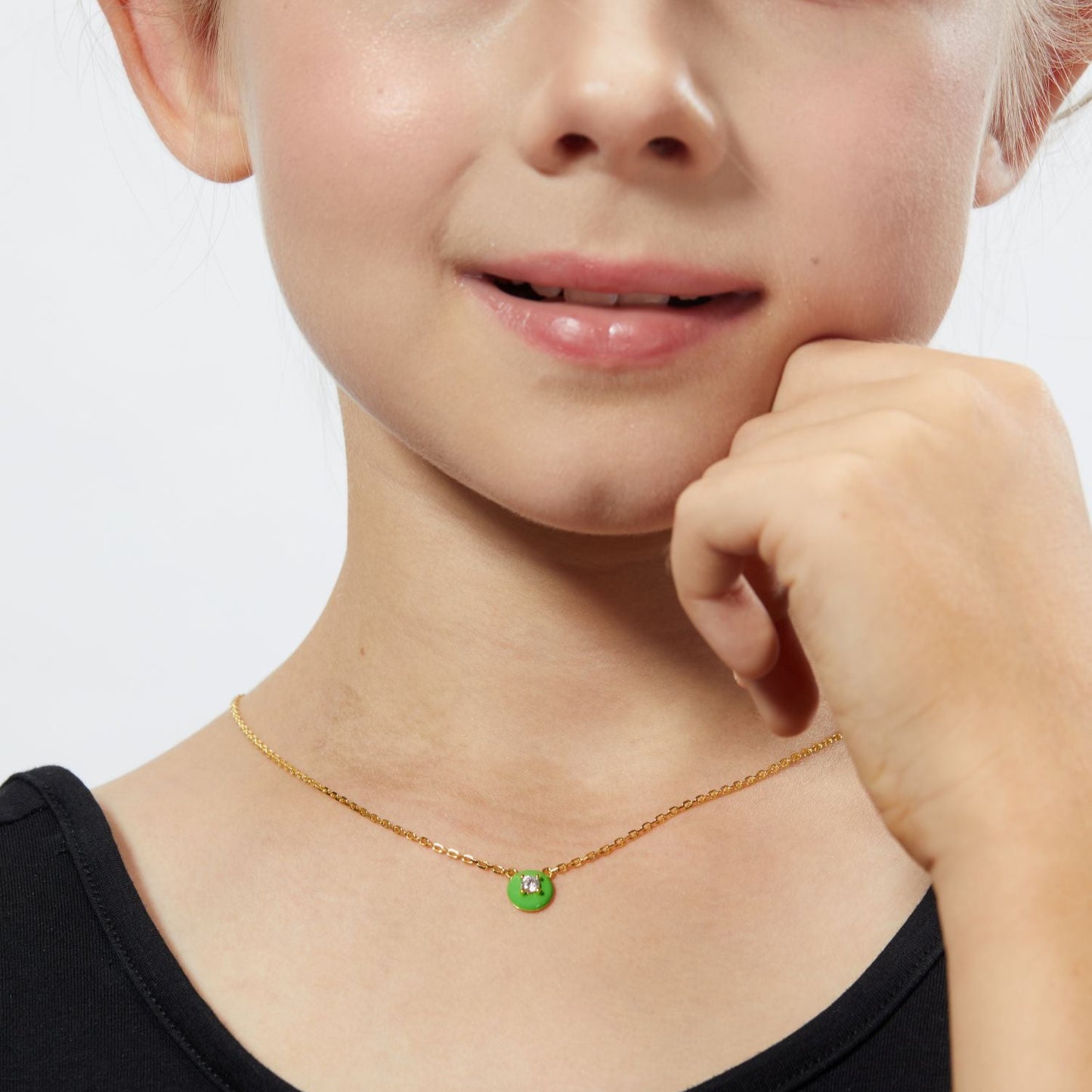 Petit Cupcake Necklace in Green