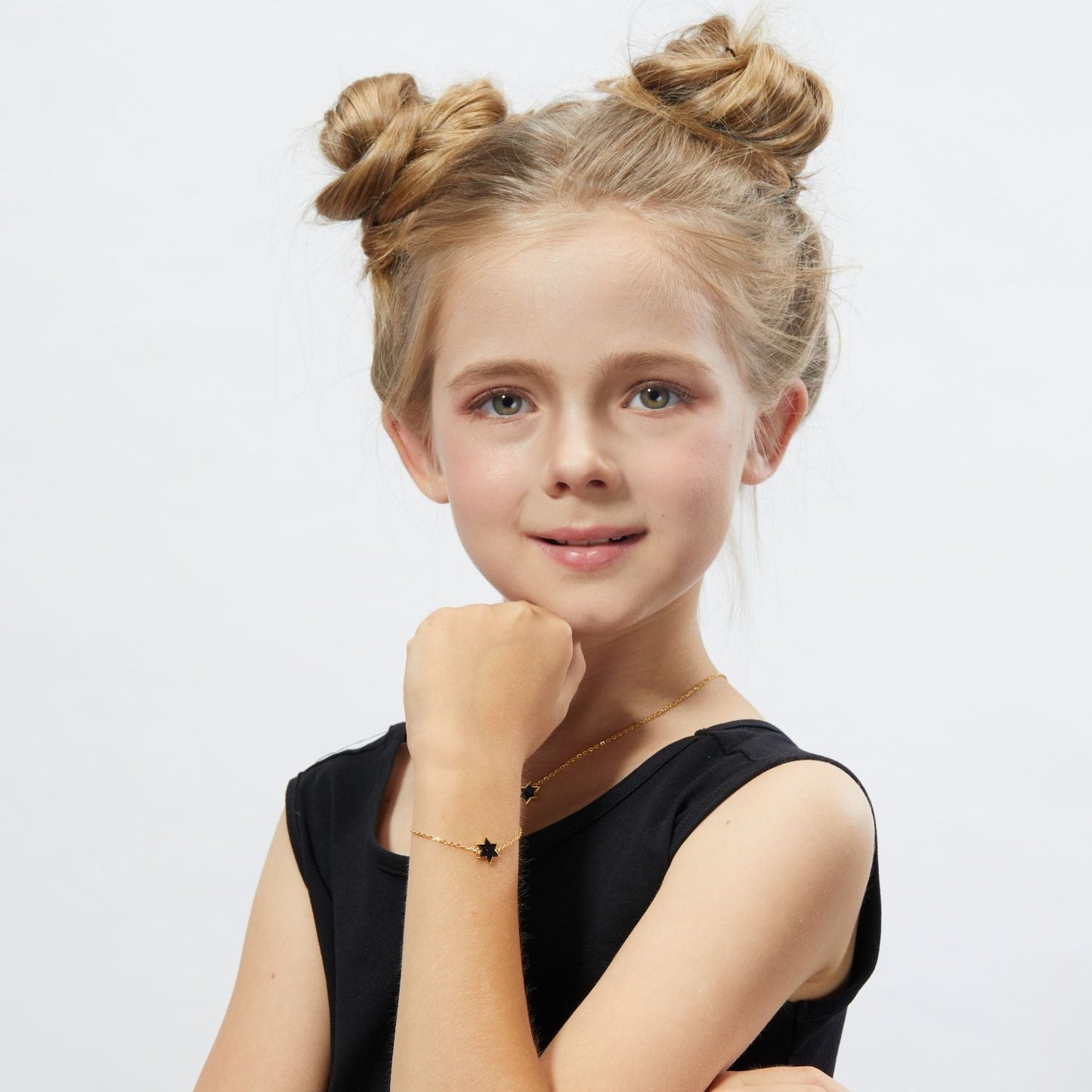 Petit Star of David Bracelet in Black