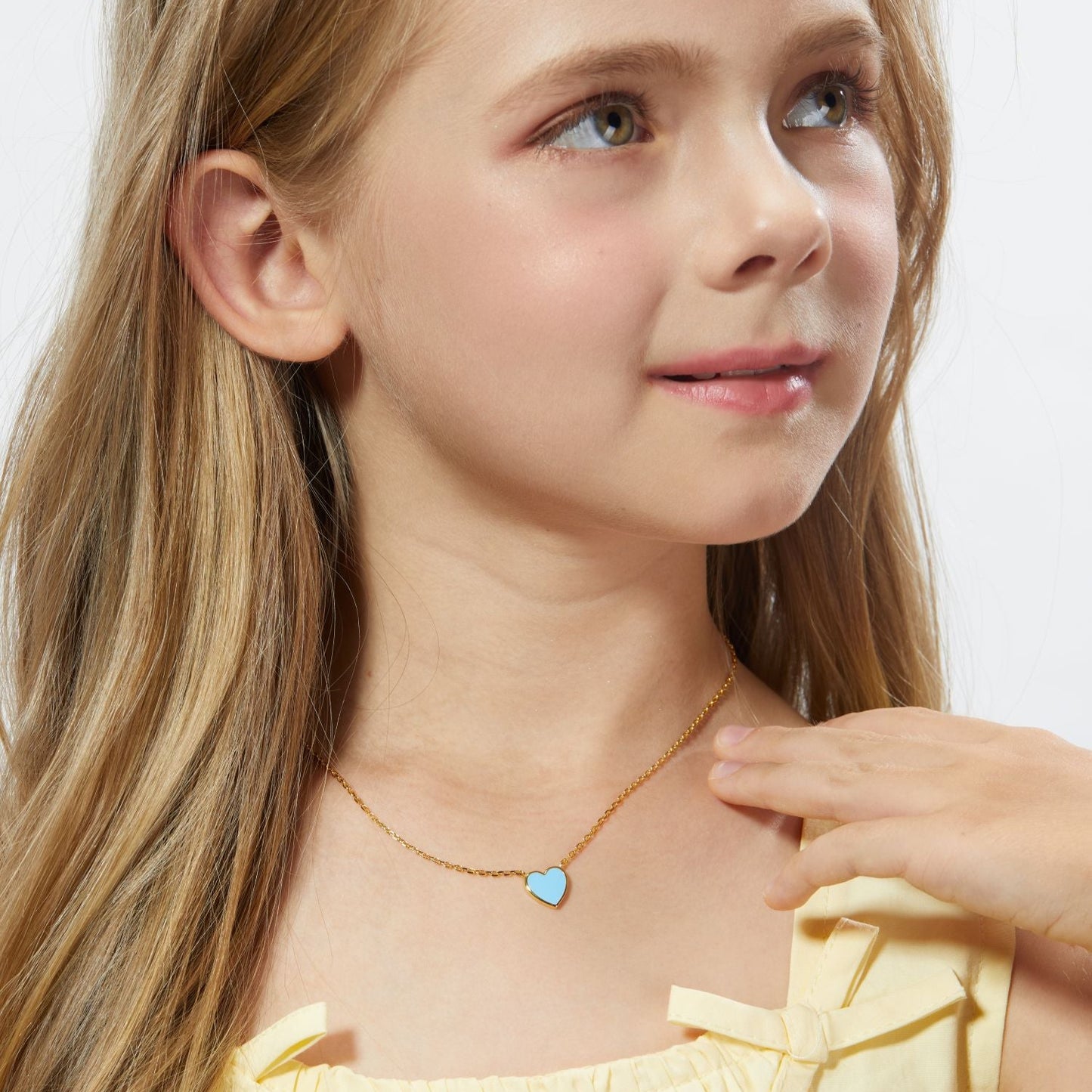 Petit Love Necklace in Sky Blue