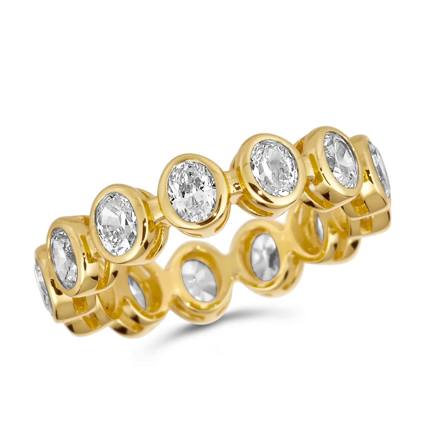 3 Carat Oval Eternity Ring in Gold by Kathy Hilton Anna Zuckerman