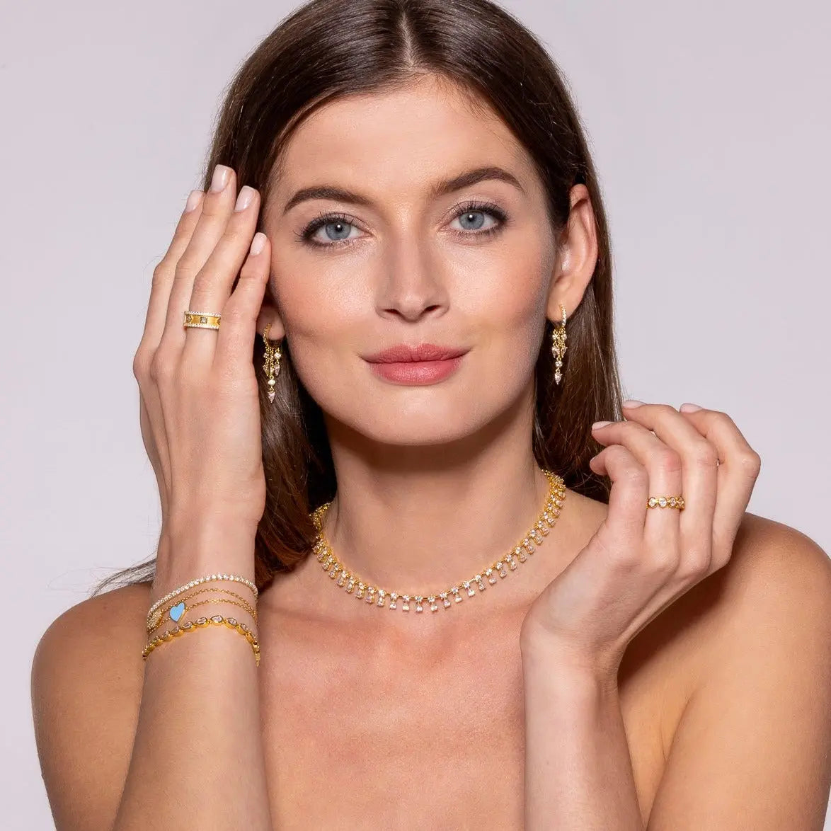 3 Carat Oval Eternity Ring in Gold by Kathy Hilton Anna Zuckerman