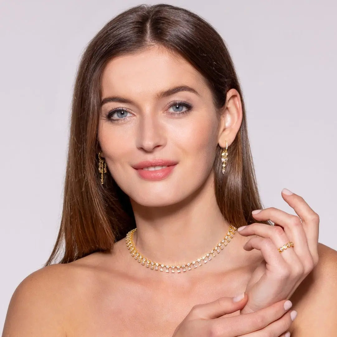 3 Carat Oval Eternity Ring in Gold by Kathy Hilton Anna Zuckerman