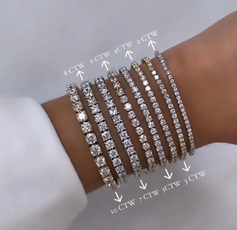 3 Carat Straight Line Tennis Bracelet - Anna Zuckerman
