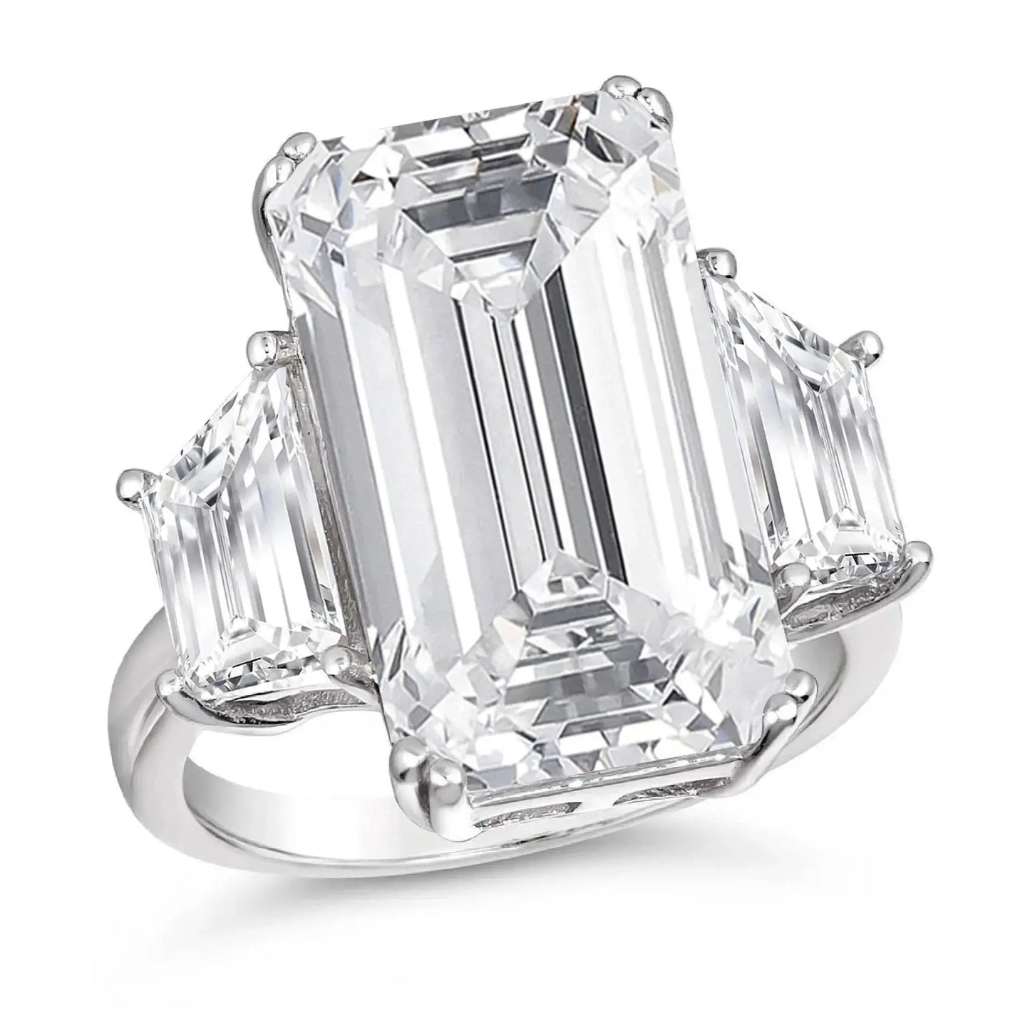3 Stone White Topaz Ring Anna Zuckerman