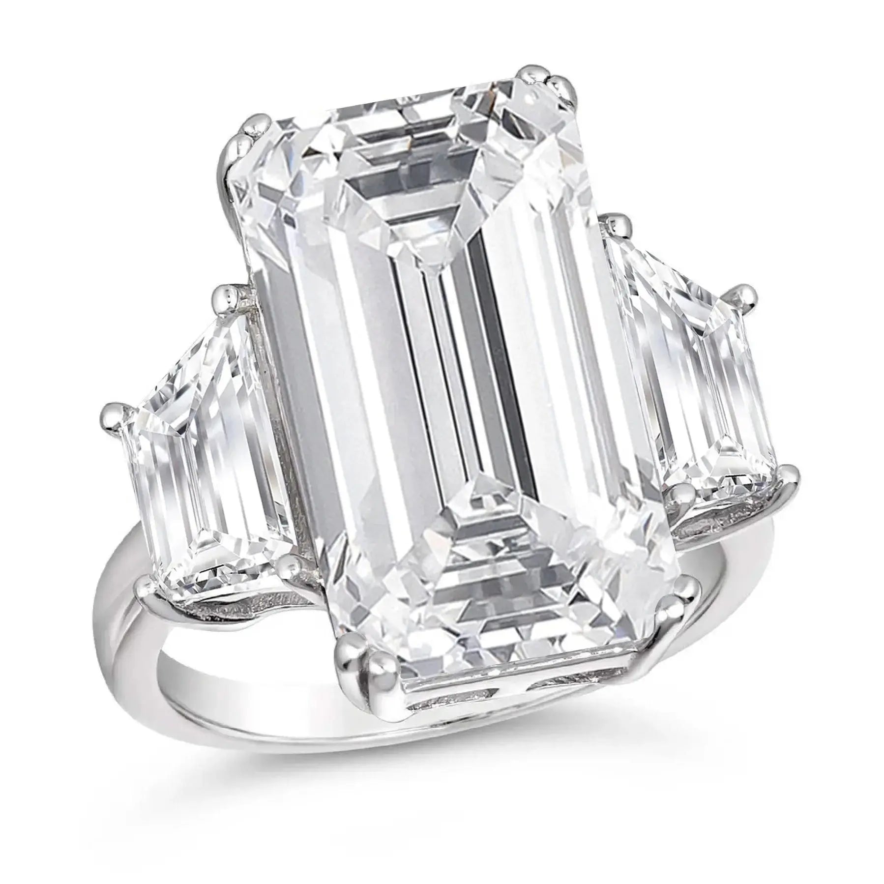 3 Stone White Topaz Ring Anna Zuckerman