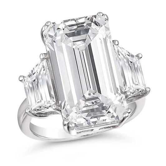 3 Stone White Topaz Ring Anna Zuckerman
