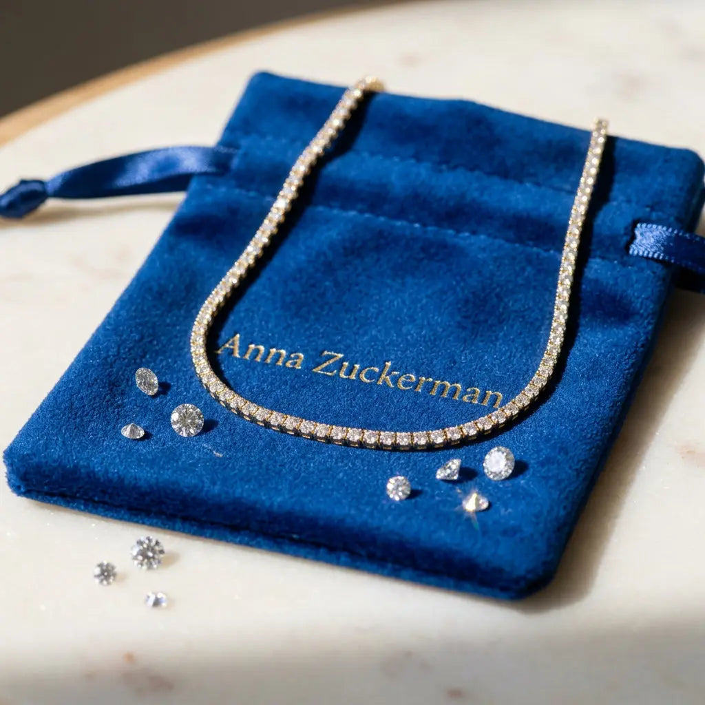 3 mm Gem Bolo Necklace in Yellow Gold Anna Zuckerman