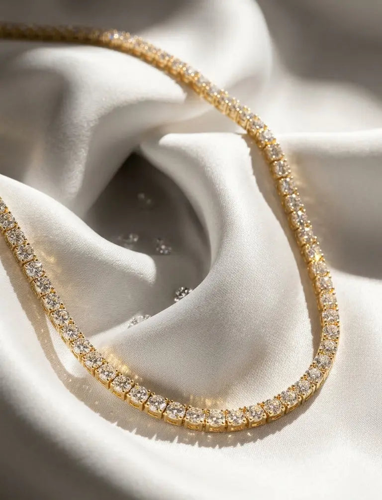 3 mm Gem Bolo Necklace in Yellow Gold Anna Zuckerman