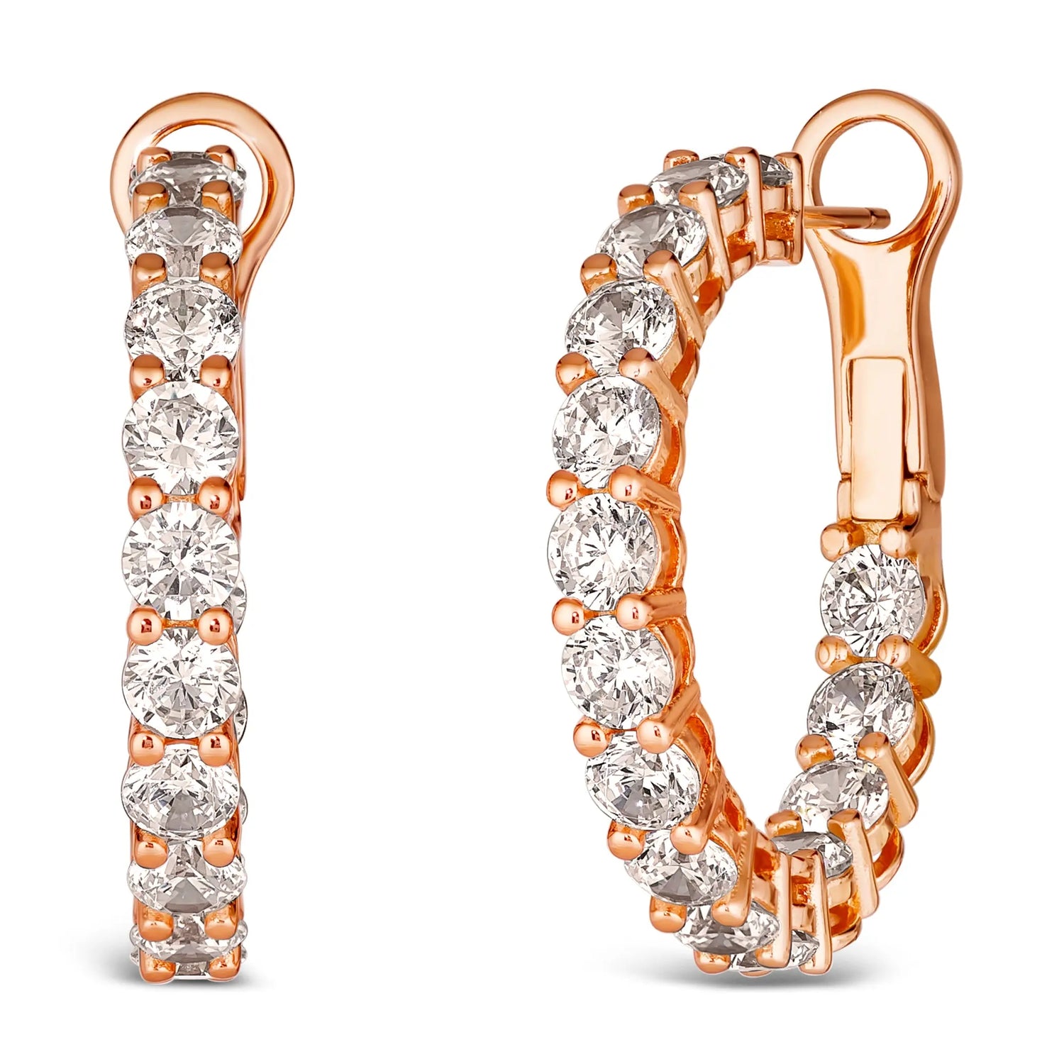 Anastasia 27 Hoop Earrings 1" - Anna Zuckerman Luxury Earrings