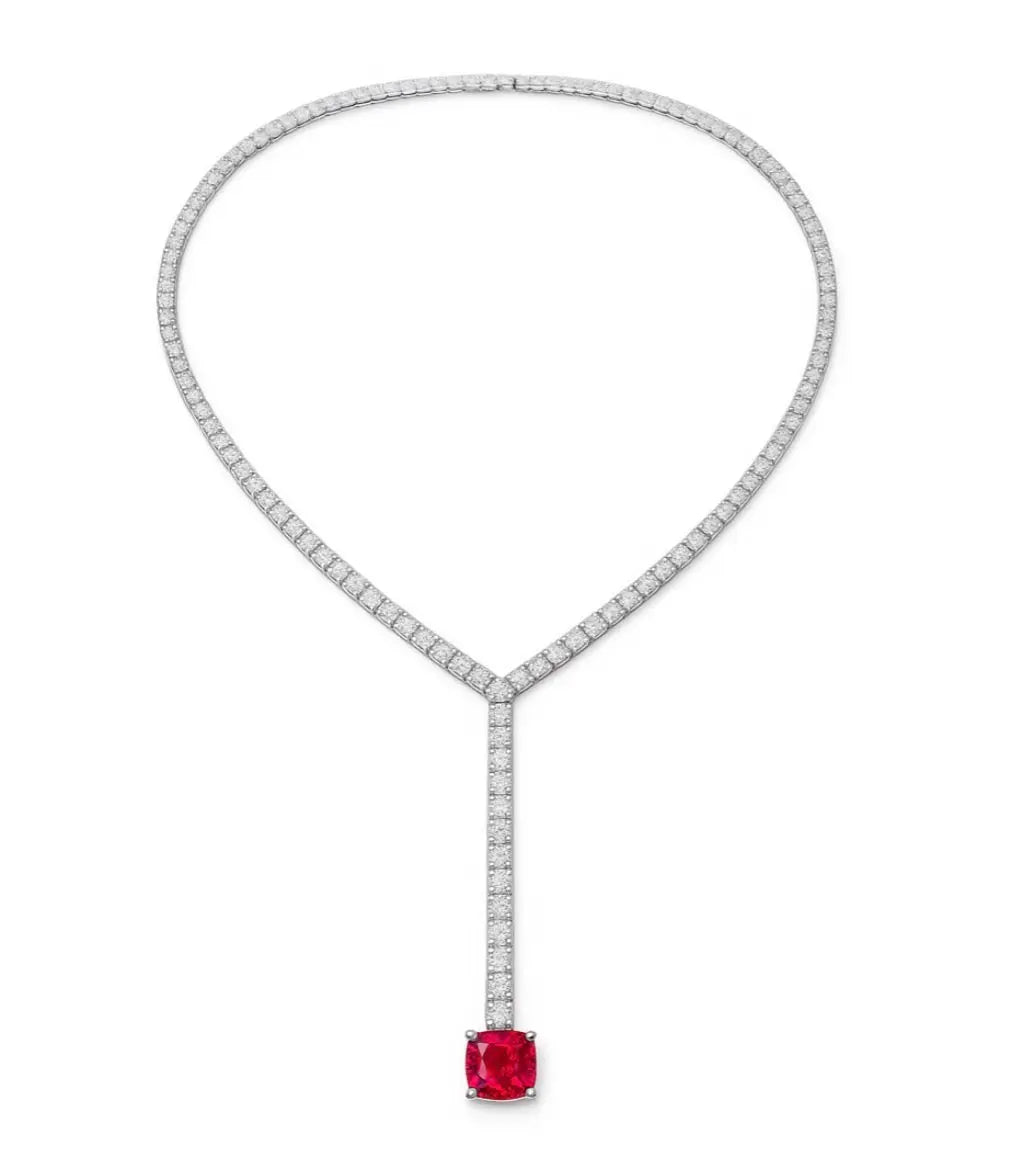 30 Carat Lariat with Ruby Anna Zuckerman
