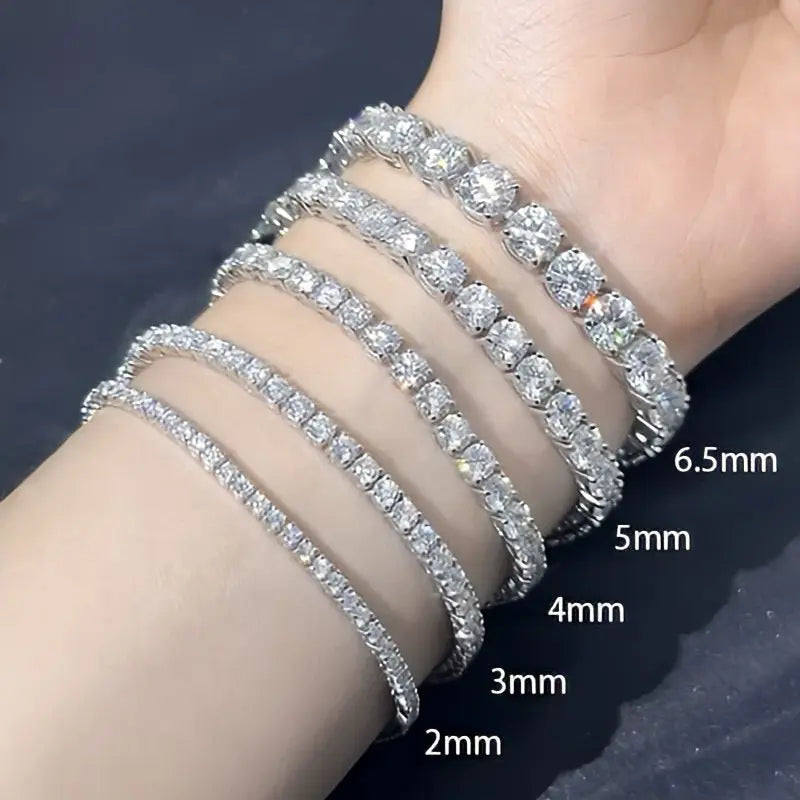30 Carat Straight Line Tennis Bracelet Anna Zuckerman