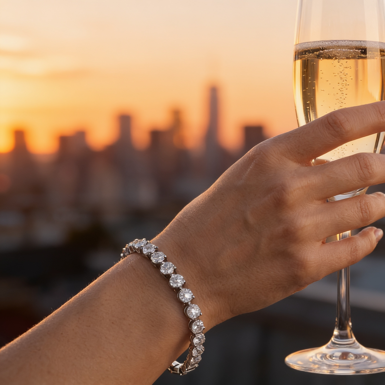 30 Carat Martini Tennis Bracelet