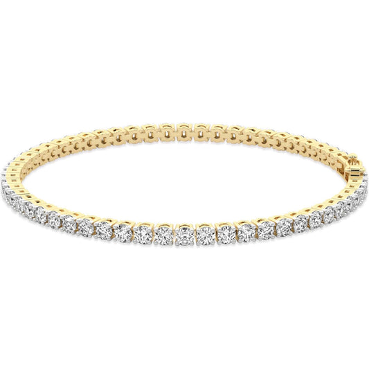 3 Carat Straight Line Tennis Bracelet in Gold