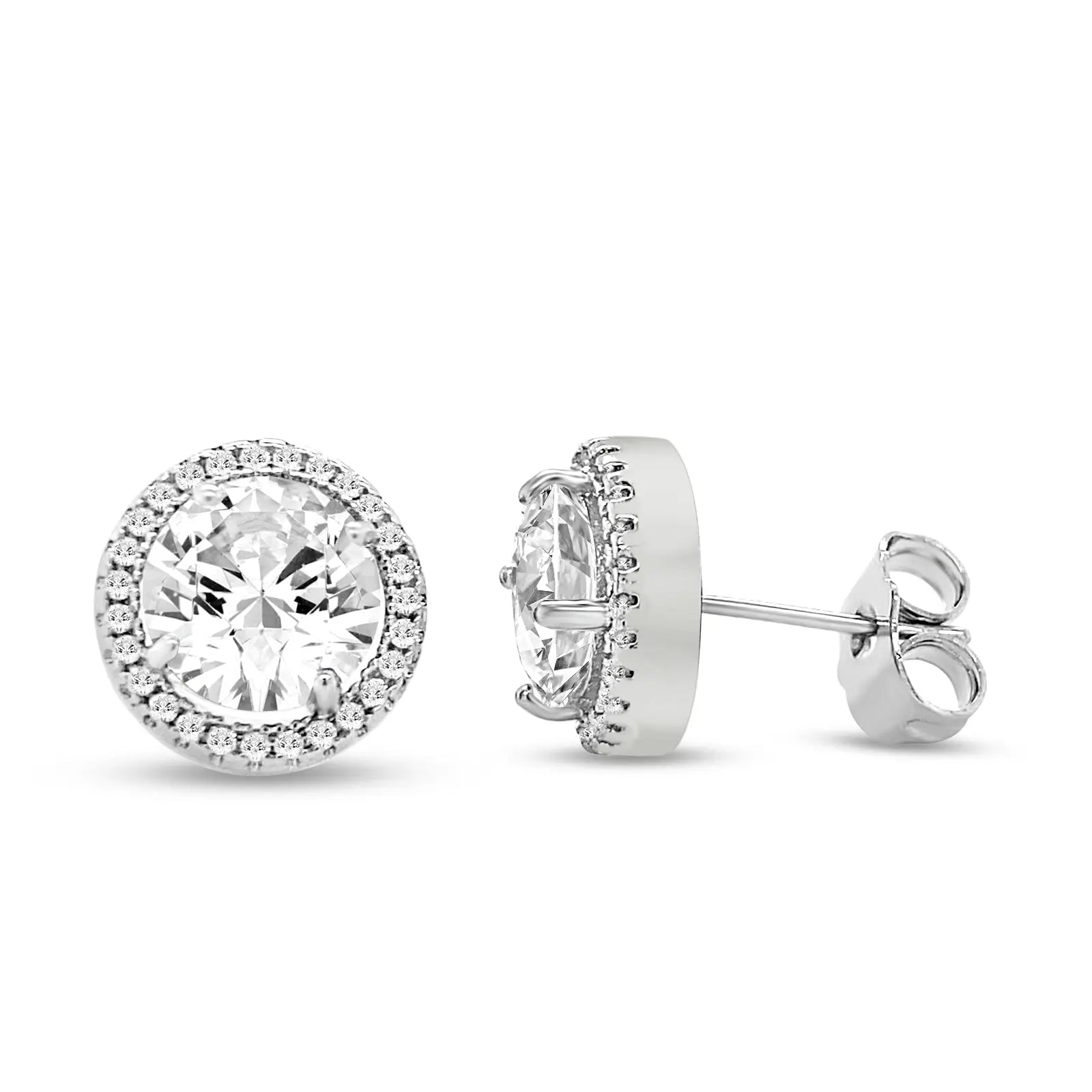 4 Carat Halo Studs by AZ Essentials Anna Zuckerman