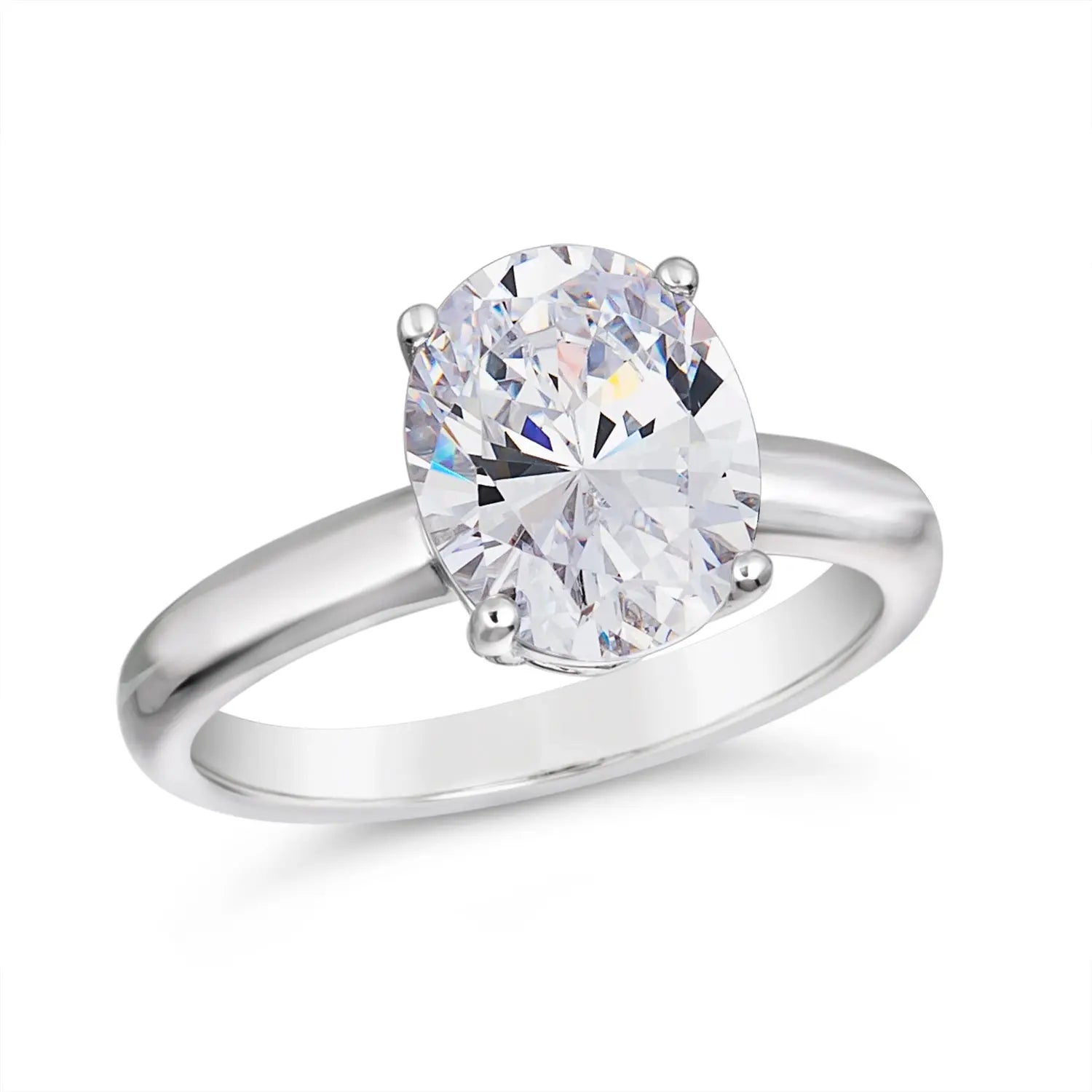 4 Carat Oval Solitaire Ring - Anna Zuckerman