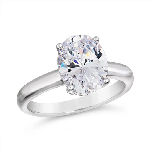 4 Carat Oval Solitaire Ring - Anna Zuckerman