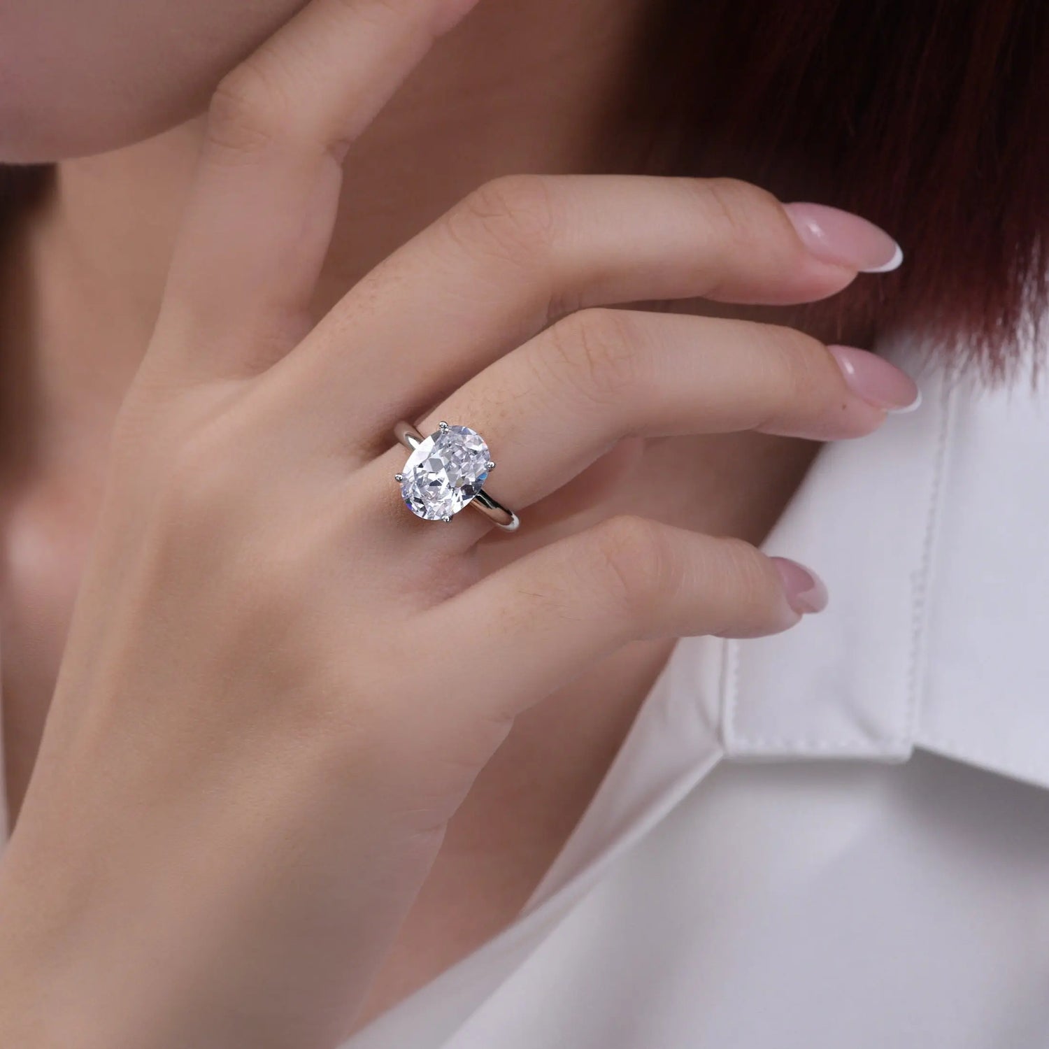 4 Carat Oval Solitaire Ring - Anna Zuckerman