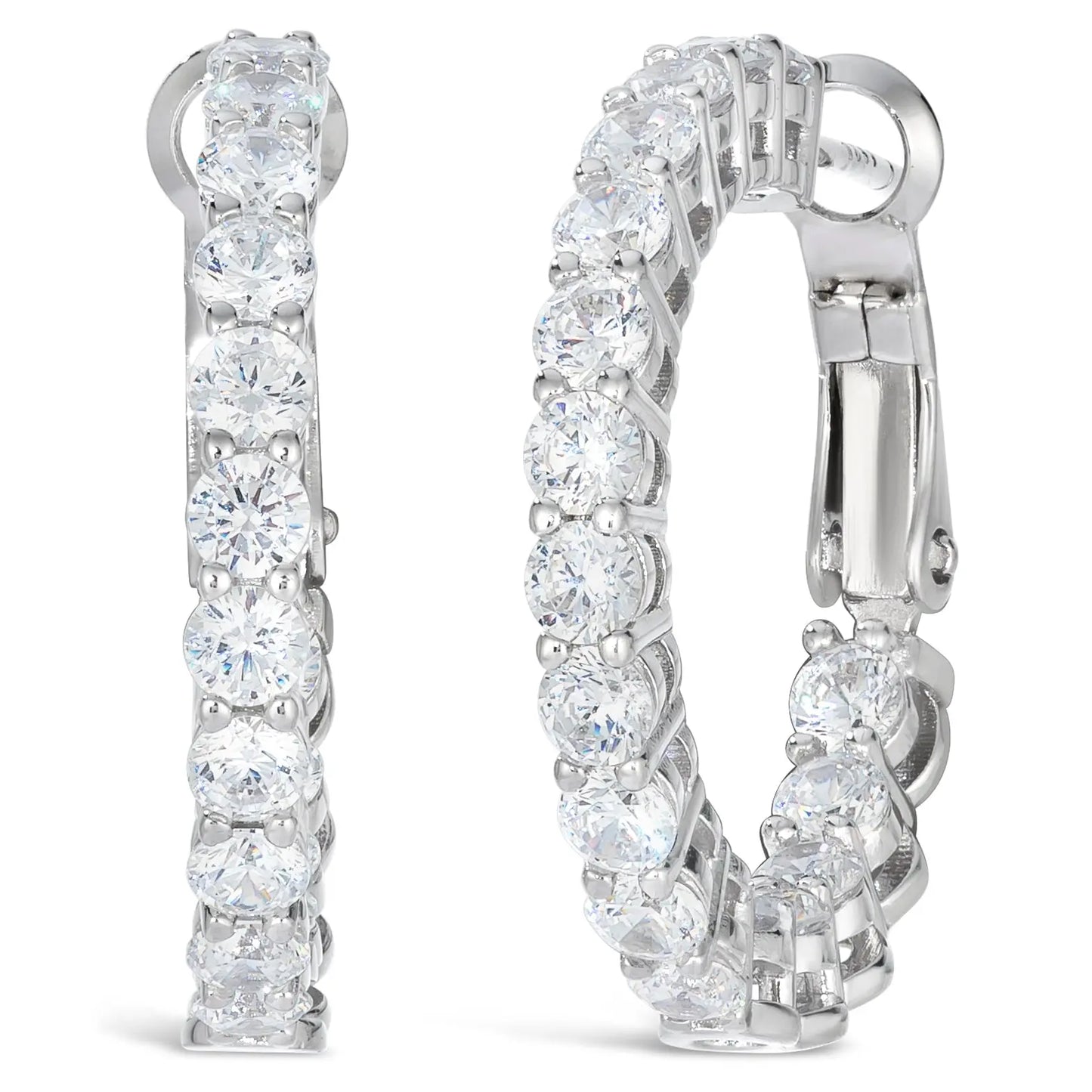 4.5 Carat 1.25 Inch Inside Out Hoops Anna Zuckerman