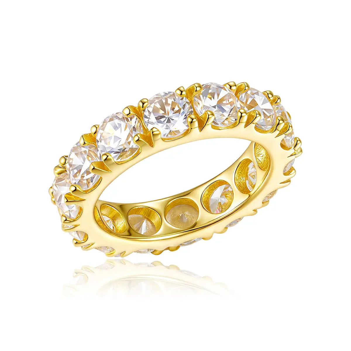 5 Carat Eternity Ring in Gold Vermeil Anna Zuckerman
