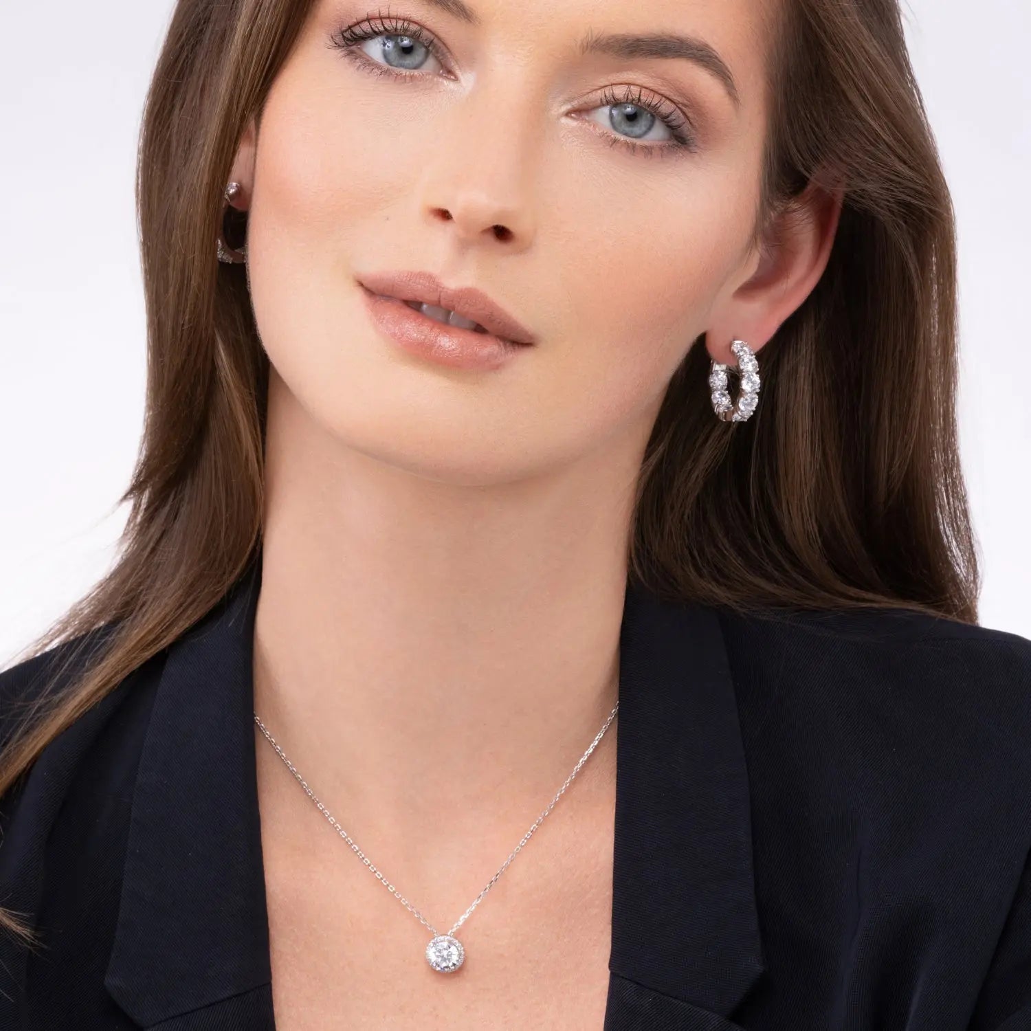 5 Carat Inside Out Short Hoops by Kathy Hilton Anna Zuckerman