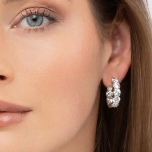 5 Carat Inside Out Short Hoops by Kathy Hilton Anna Zuckerman