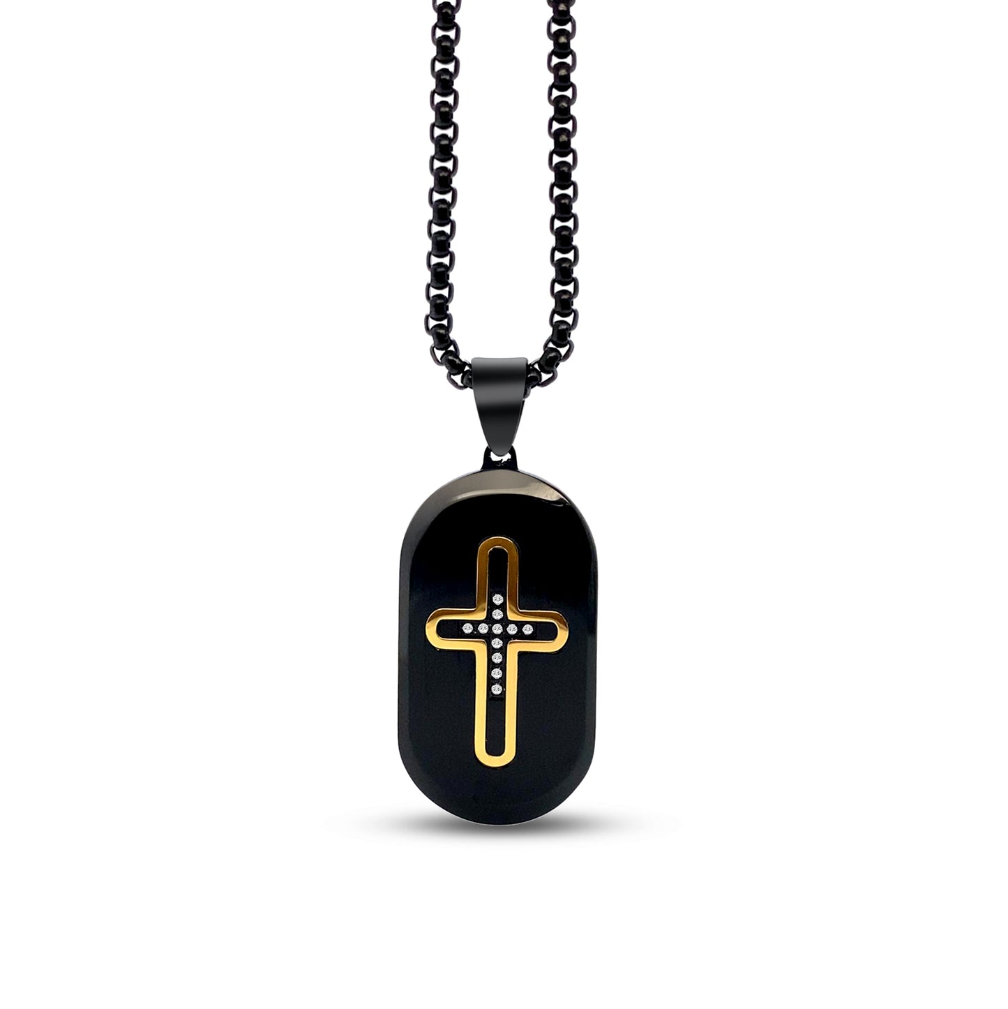 Paxor Oblong Cross Necklace