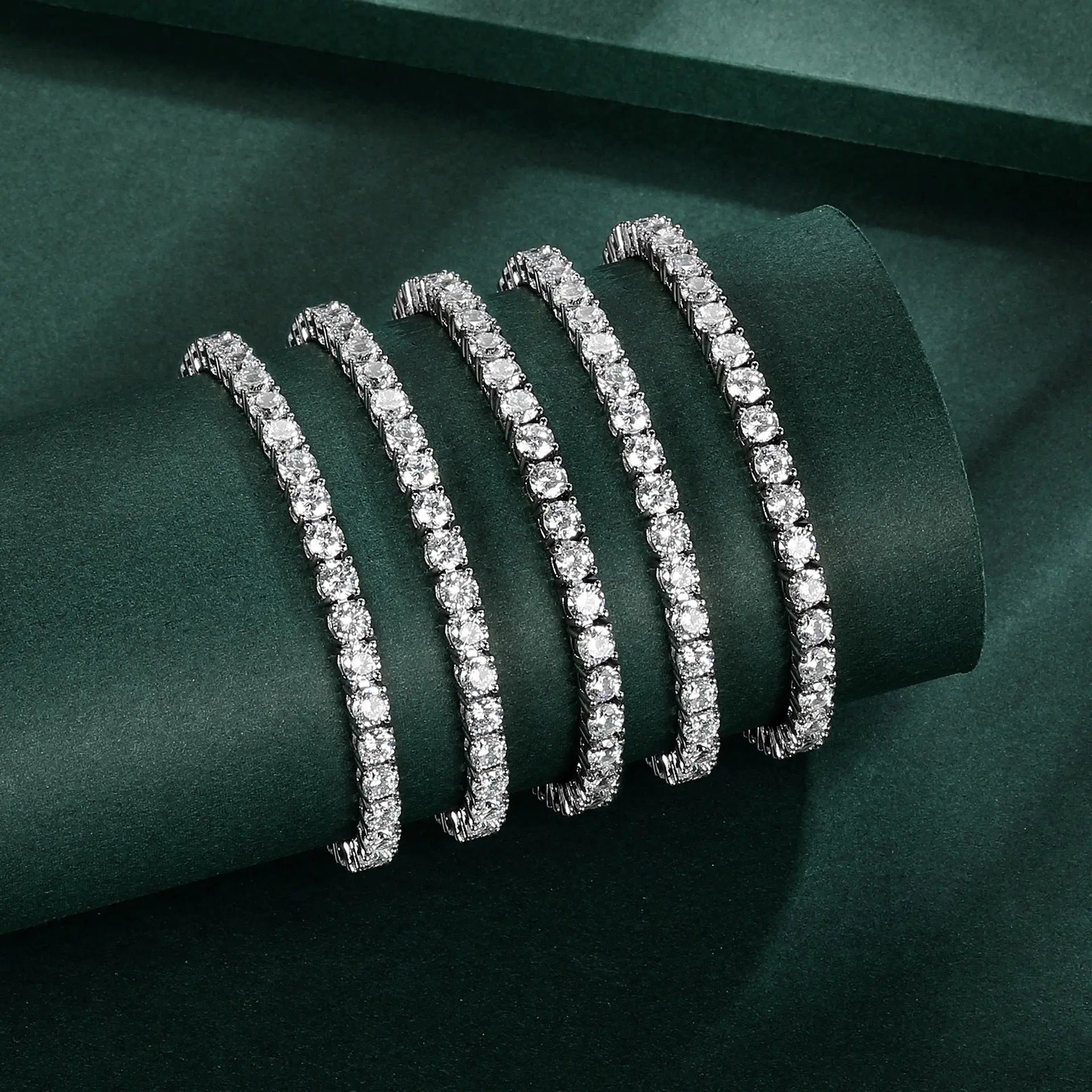 6 Carat Straight Line Tennis Bracelet Anna Zuckerman