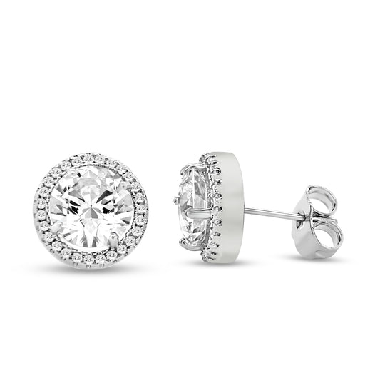 4 Carat Halo Studs by AZ Essentials