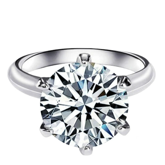 Diamond ring with a white background