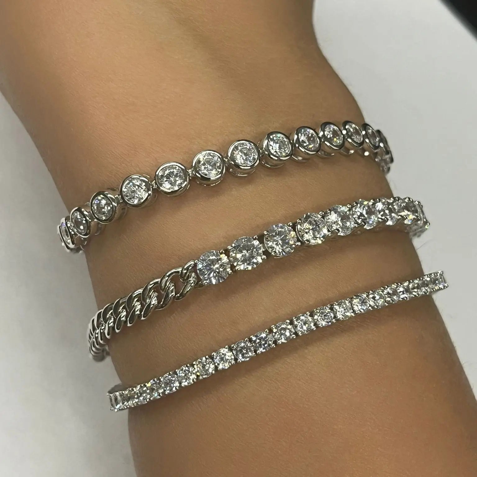 7 Carat Modern Tennis Bracelet Anna Zuckerman