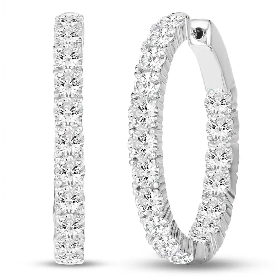 8 Carat Inside Out Hoops Anna Zuckerman