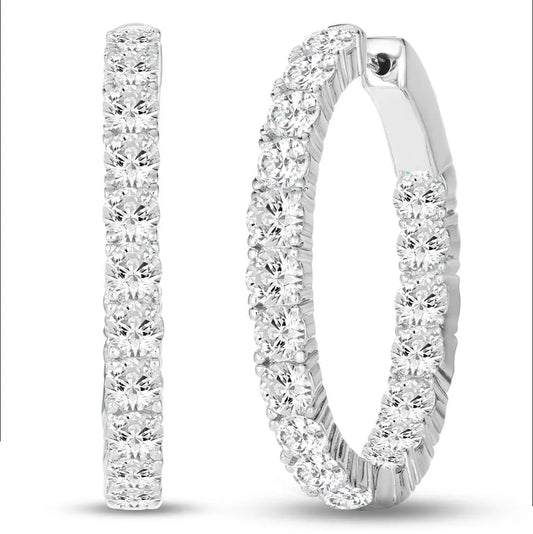 8 Carat Inside Out Hoops Anna Zuckerman