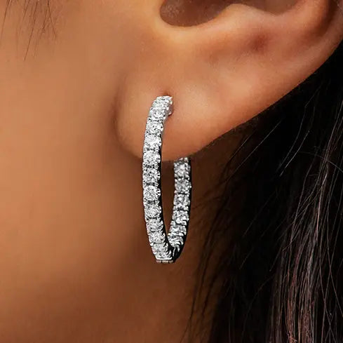 8 Carat Inside Out Hoops Anna Zuckerman