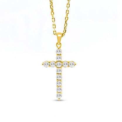 Skinny Diamond Cross Necklace