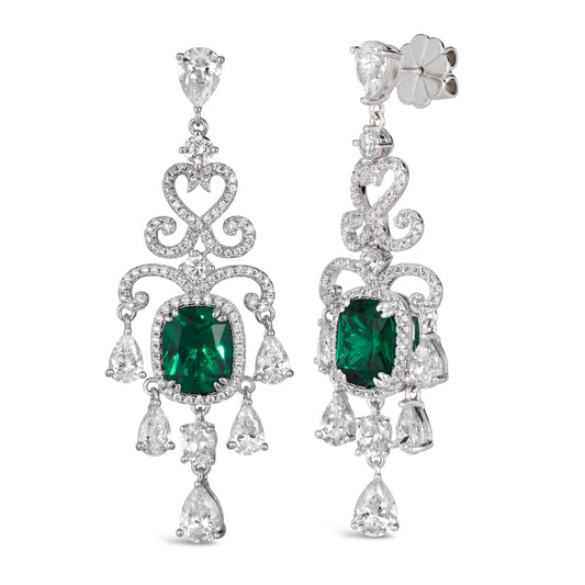 Magnificent Mile Statement Earrings Emerald