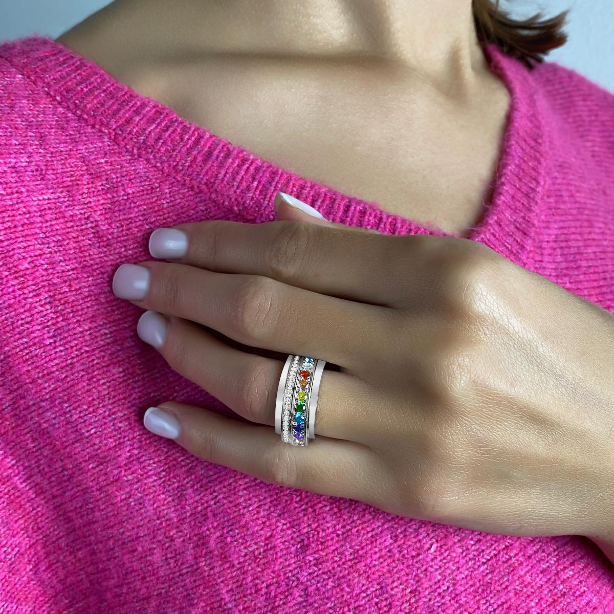 Chakra Crystal Healing Ring