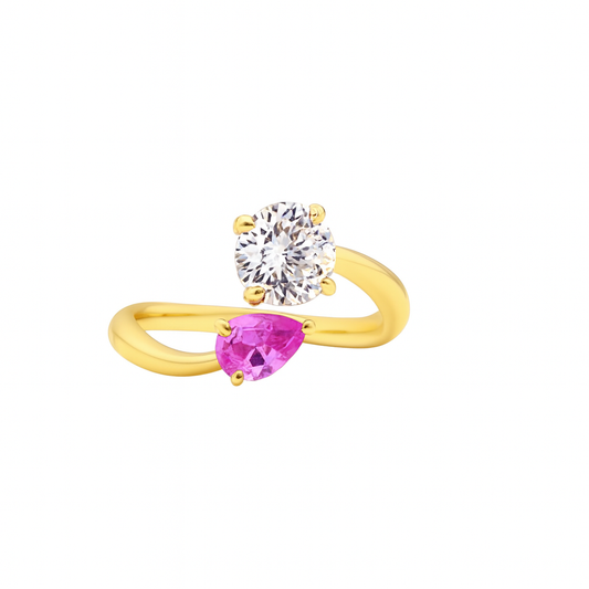 Open Bypass Ring in Gold