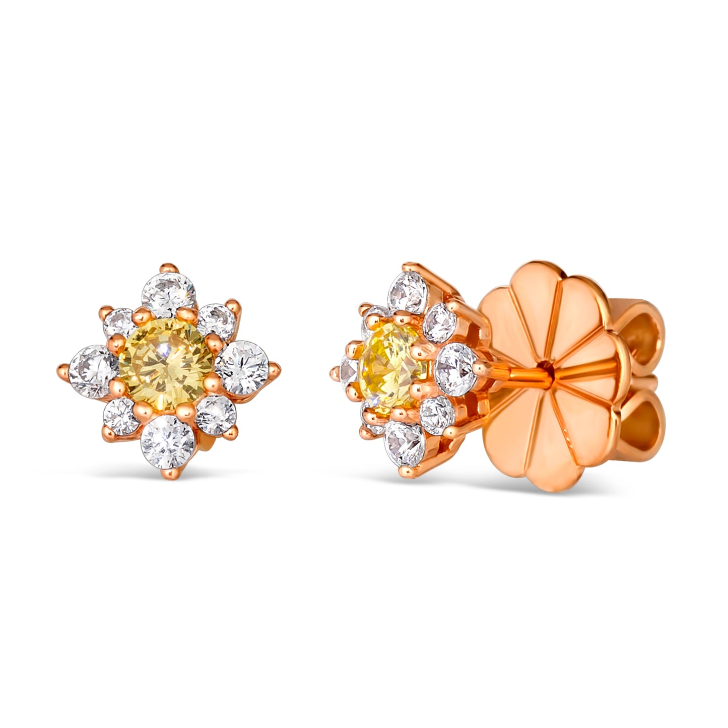 Mini Daisy Diamond Crystalline Studs - Anna Zuckerman Earrings