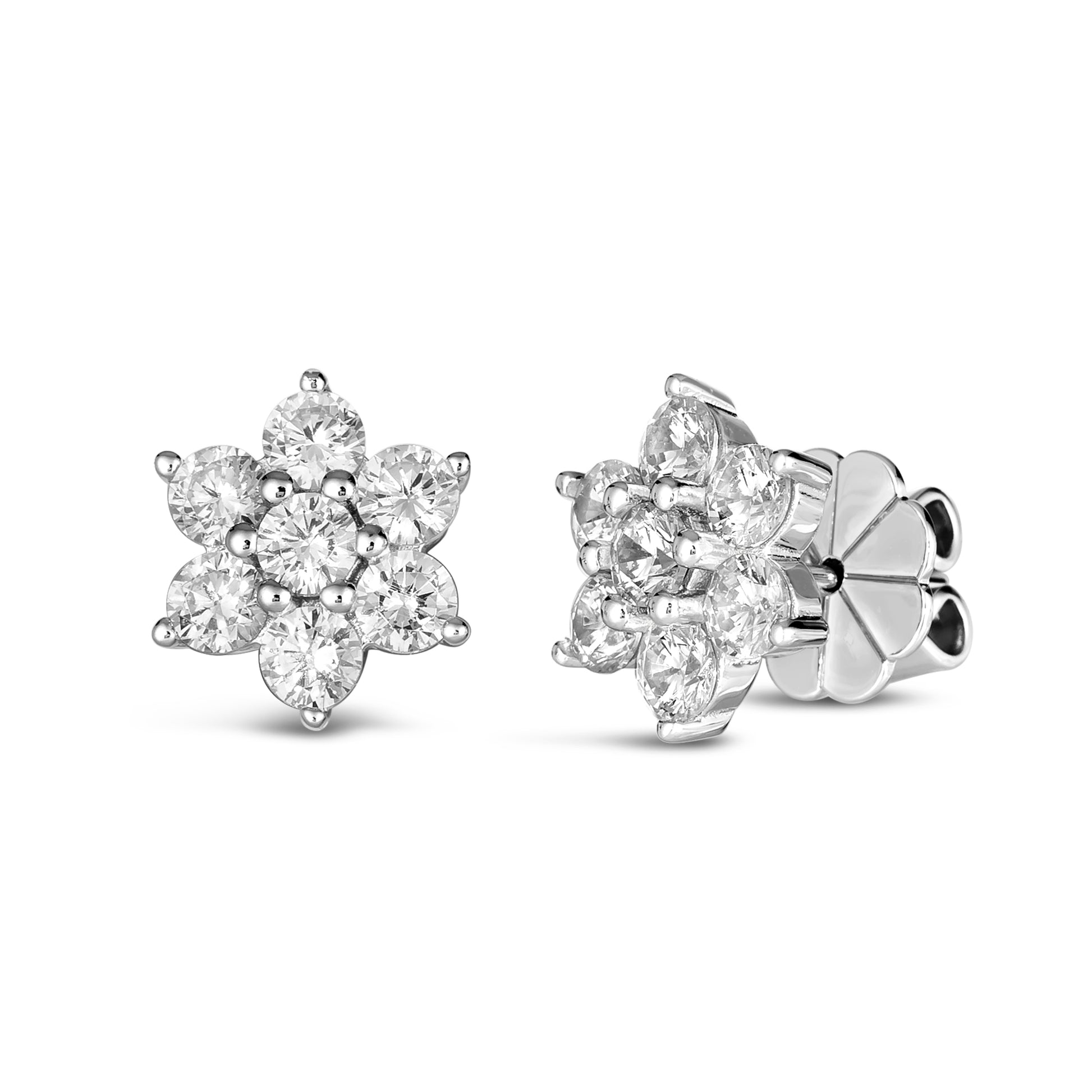 Rosette 1.50tcw Diamond Crystalline Studs - Anna Zuckerman Earrings