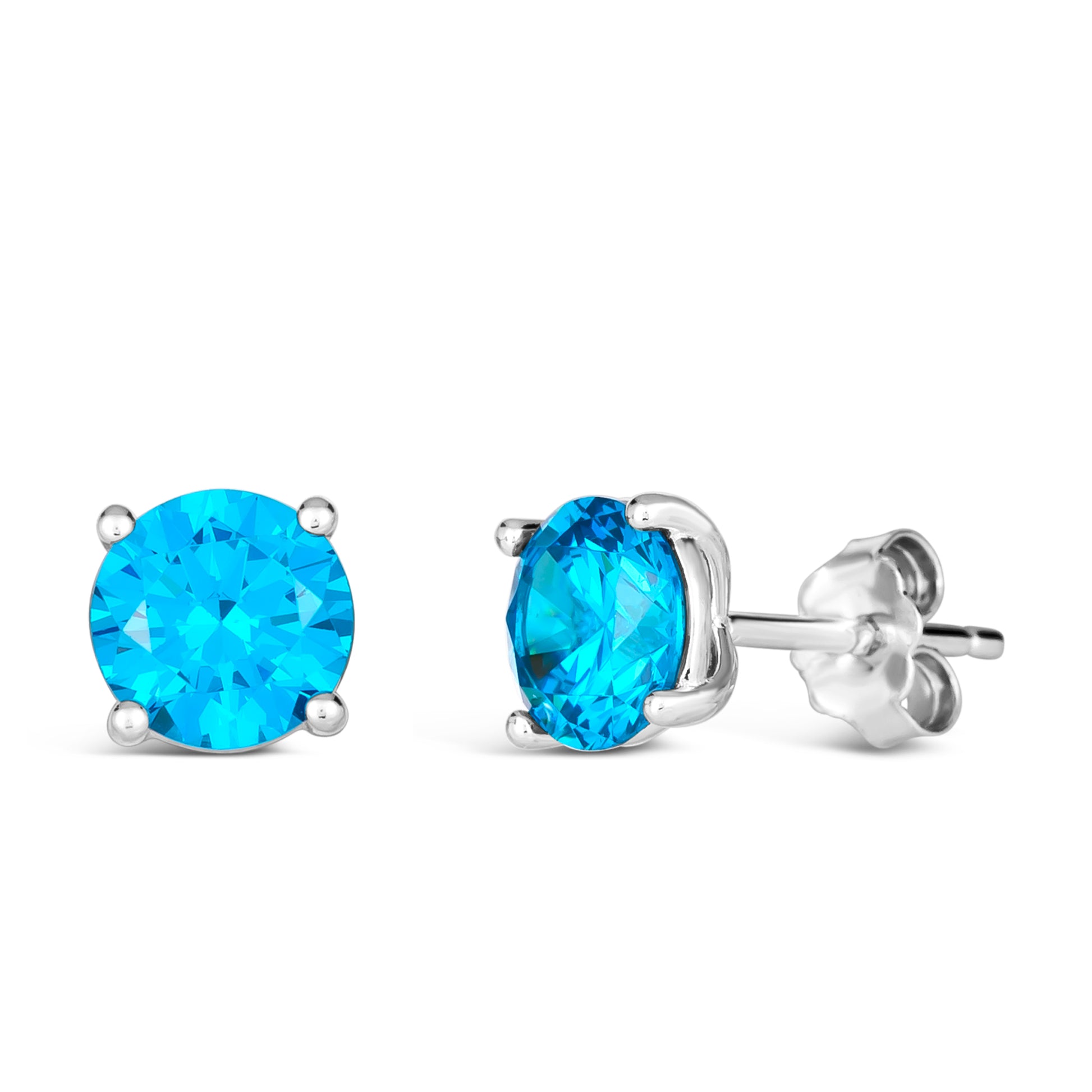 Rock Star 2 Carat Diamond Crystalline Studs in Multi Color Gem - Anna Zuckerman Earrings