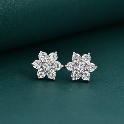 Rosette 1.50tcw Diamond Crystalline Studs