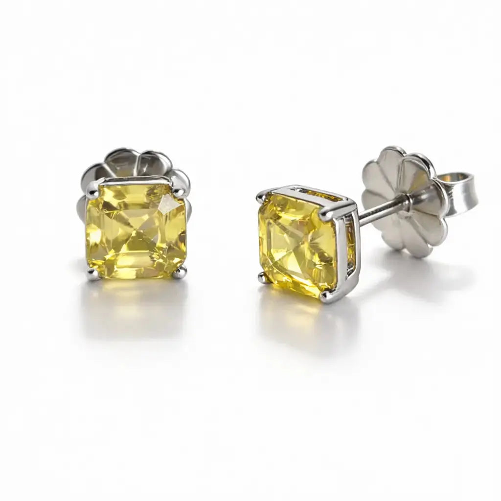 Starburst Asscher Cut Studs Anna Zuckerman