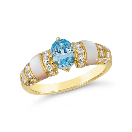 Asherah Aquamarine Ring Anna Zuckerman