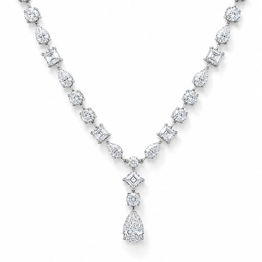 Athena Multi Shape Drop Necklace