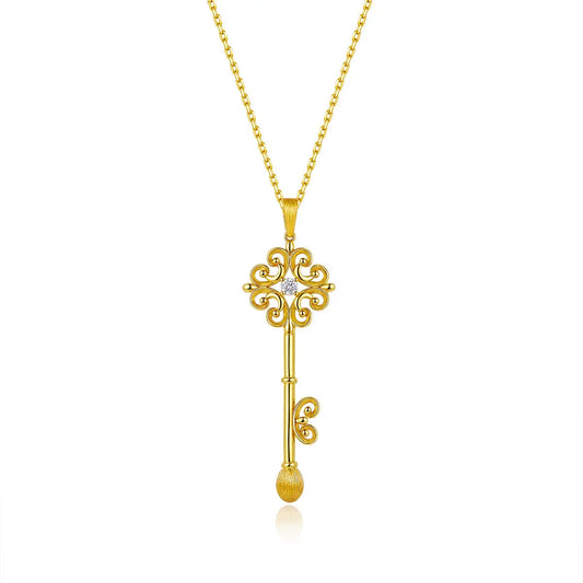 Aziza Key Necklace Anna Zuckerman