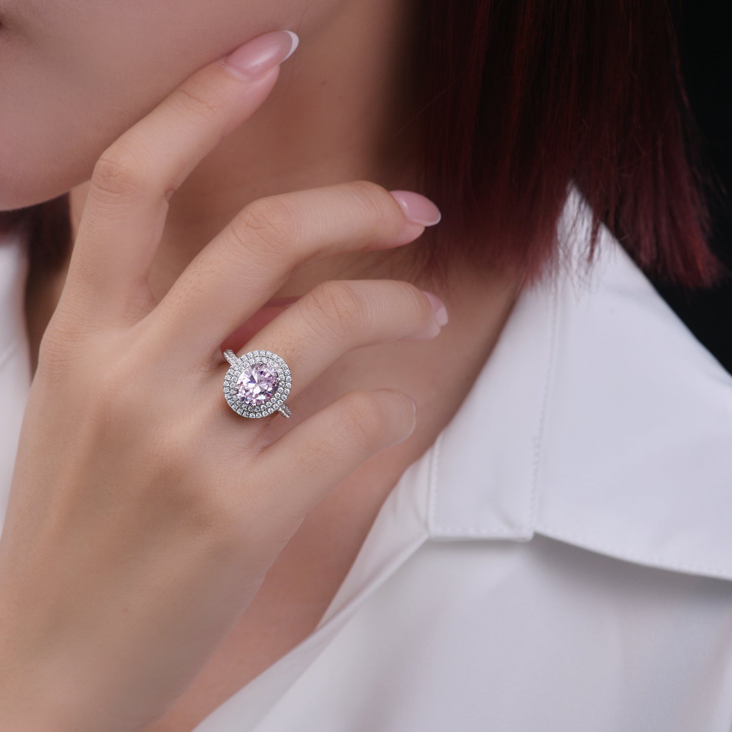 Celeste Argyle Pink Diamond Crystalline Ring