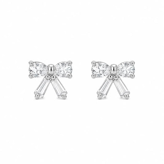 Baguette Bow Studs by AZ Essentials